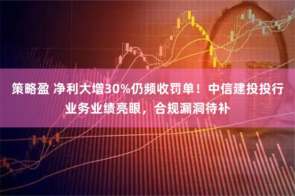 策略盈 净利大增30%仍频收罚单！中信建投投行业务业绩亮眼，合规漏洞待补