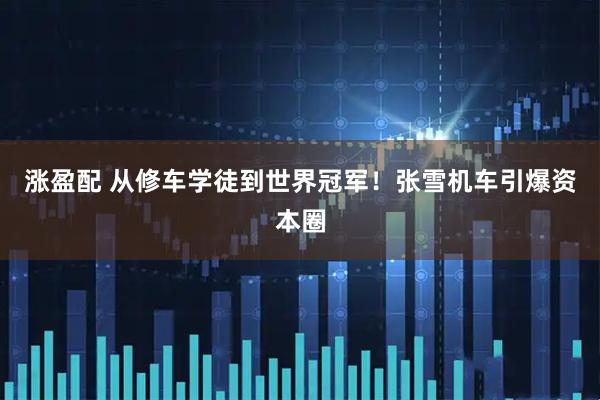 涨盈配 从修车学徒到世界冠军！张雪机车引爆资本圈